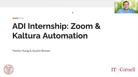 Thumbnail for entry Austin Brown &amp; Yvette Hung - Zoom and Kaltura Automation