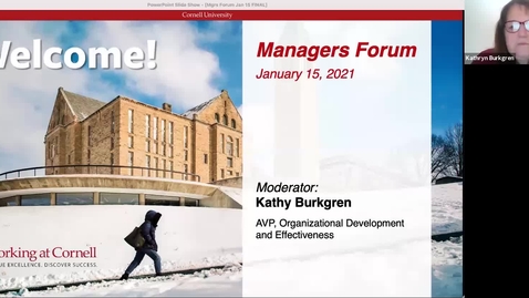 Thumbnail for entry Managers Forum 1/15 - Welcome, Announcements, &amp; Vaccinations