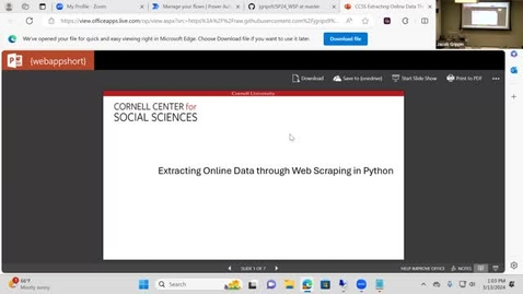 Thumbnail for entry Extracting Online Data through Web Scraping in Python