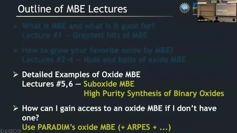 Thumbnail for Lecture 5 start ARPES Summer School 2022