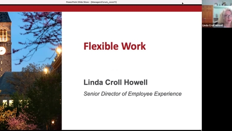 Thumbnail for entry Managers Forum 6/11 - Flexible Work