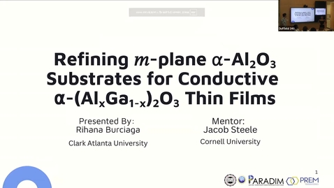 Thumbnail for 2025 PARADIM REU Final Presentations (Rhiana Burciaga)