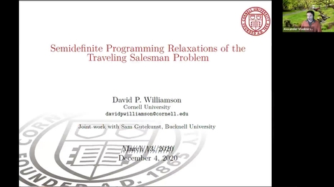 Thumbnail for David Williamson CAM Colloquium Talk, Dec 4, 2020