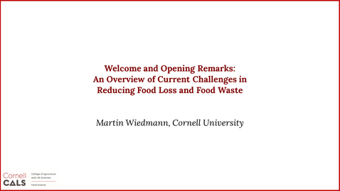 Thumbnail for Session 1-1: Welcome and Opening Remarks