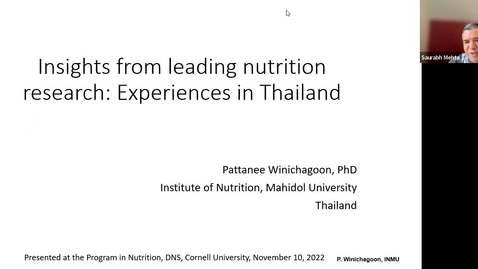 Thumbnail for Fall 2022 PIN Seminar - Pattanee Winichagoon, PhD