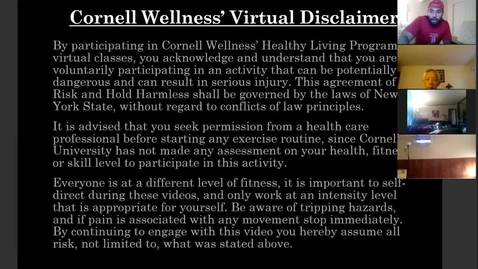 Thumbnail for entry Cornell Wellness Virtual Bootcamp Class #4