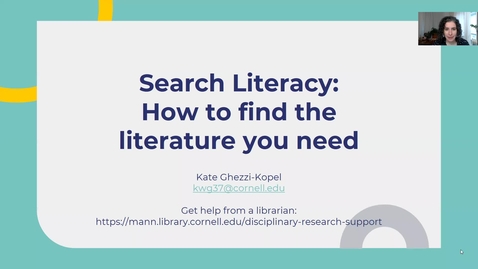 Thumbnail for Search Literacy Workshop
