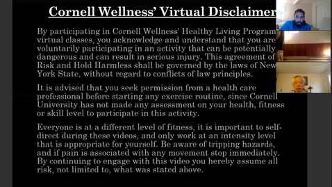 Thumbnail for entry *Cornell Wellness Virtual Bootcamp Class #8