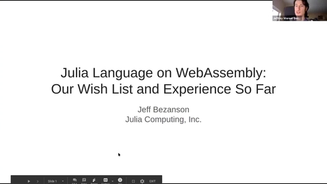 Thumbnail for entry SOIL Seminar: Julia Language on WebAssembly: Our Wish List and Experience So Far