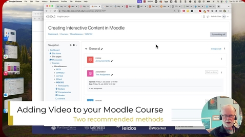 Thumbnail for entry Adding video to your Moodle course