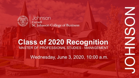 Thumbnail for JOHNSON MPS CLASS OF 2020 RECOGNITION