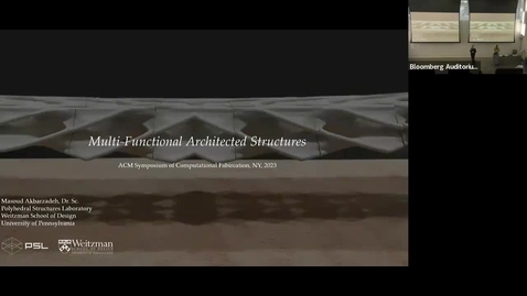 Thumbnail for Session 5 of ACM Symposium on Computational Fabrication