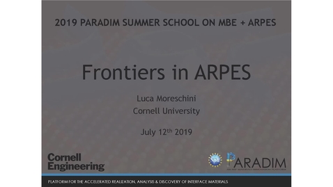 Thumbnail for entry Frontiers in ARPES - Spin &amp;amp; Time-resolved ARPES; thin films, and micro-ARPES.-(Morechini)