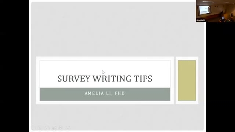 Thumbnail for Survey Writing and Analysis Tips using Qualtrics