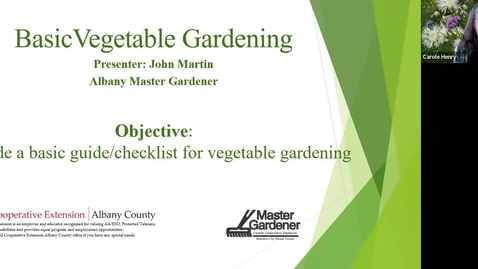 Thumbnail for entry Basic Vegetable Gardening for the Zaloga American Legion Post