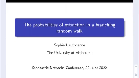 Thumbnail for entry Stochastic Networks Conference 2022 - Sophie Hautphenne Edit