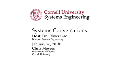 Thumbnail for Systems Conversation on 1/26/2018: Chris Meyers