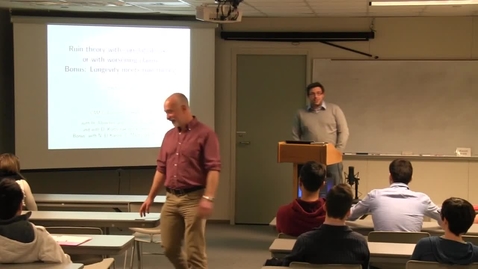 Thumbnail for CAM Colloquium, 2014-02-28 - Stephane Loisel: Ruin Theory with Correlated Risks or with Worsening Claims