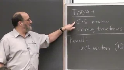 Thumbnail for 23 - Review of Gram-Schmidt and Orthogonal Transformations Session 23