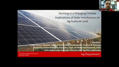 Thumbnail for entry Farming in a Changing Climate: Implications of Solar Installations on Agricultural Lands