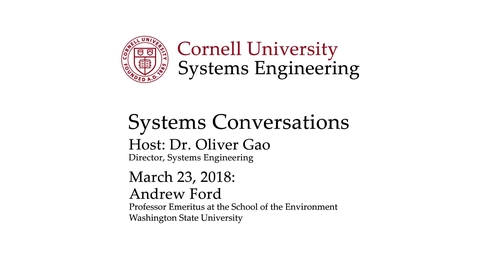 Thumbnail for Systems Conversation on 3/23/2018: Andrew Ford