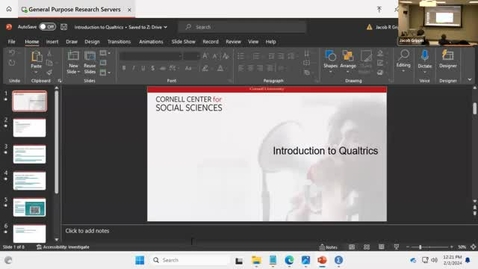 Thumbnail for Introduction to Qualtrics Feb2024.mp4