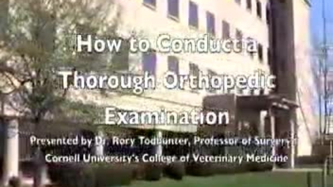 Thumbnail for entry Dr. Todhunter's Lameness Exam