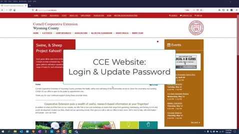 Thumbnail for Website - Login and Update Password