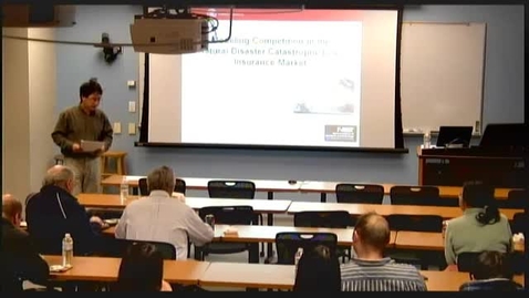 Thumbnail for Ezra's Round Table/Systems Seminar on 12/6/2013 - Linda Nozick: Modeling Competition in the Natural Disaster Catastrophe Loss Insurance Market