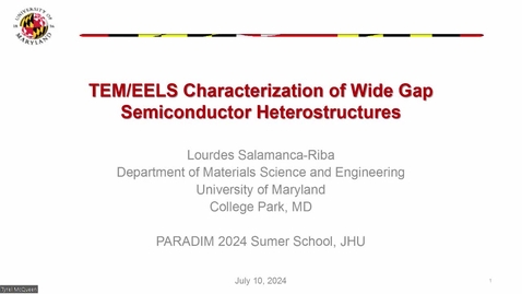 Thumbnail for TEM/EELS Characterization of Wide Gap Semiconductor Heterostructures (Lourdas Salamanca Riba)