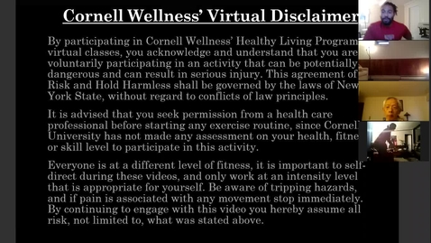 Thumbnail for entry Cornell Wellness Virtual Bootcamp Class #7