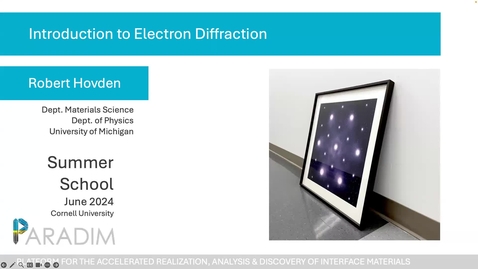 Thumbnail for PARADIM Summer School 2024 - Electron Microscopy