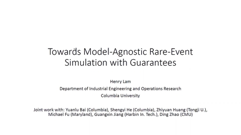 Thumbnail for Stochastic Networks Conference 2022 - Henry Lam Edit