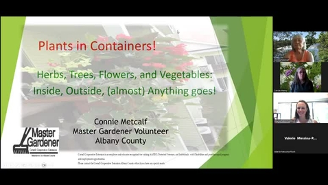 Thumbnail for entry Plants in Containers by Connie Metcalf, Albany Master Gardener for OMH June 23, 2023