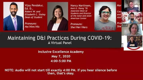 Thumbnail for entry IEA- Maintaining D&amp;I Practices During COVID-19 - May 2020