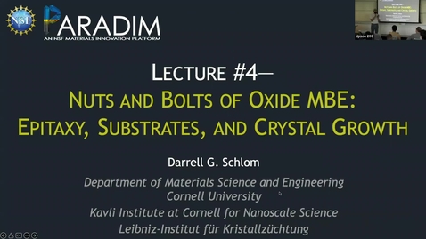 Thumbnail for Schlom Lecture #4 MBE&amp;ARPES Summer School 2022 2.0