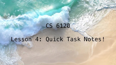 Thumbnail for entry CS 6120: Lesson 4: Implementation Task