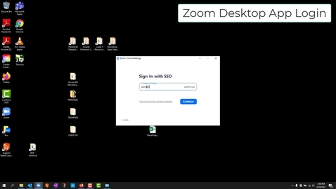 Thumbnail for entry Zoom SSO login