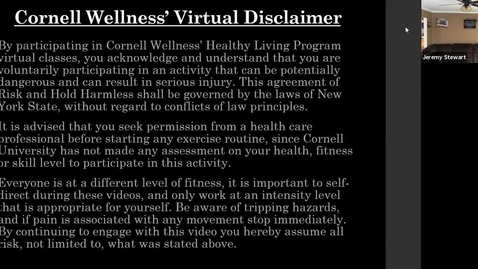 Thumbnail for entry Cornell Wellness Virtual Spring Bootcamp Class #8