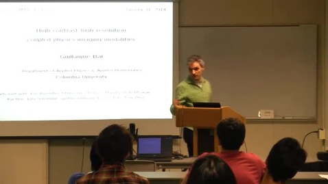 Thumbnail for CAM Colloquium: Guillaume Bal (Columbia) - Hybrid Inverse Problems in Medical Imaging