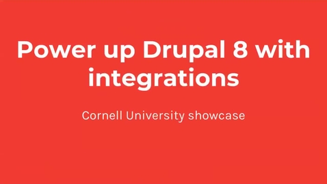 Thumbnail for entry DrupalCamp 2018: Connecting a Cornell Instance of Salesforce to a Drupal Site