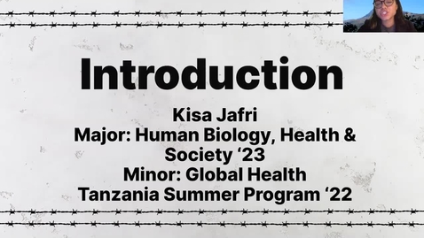 Thumbnail for entry Social and Structural Vulnerability of the Incarcerated Population (Global Health Tanzania Summer Program) - Kisa Jafri