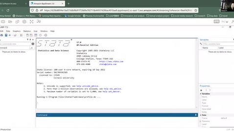 Thumbnail for Introduction to Stata Spring 2022