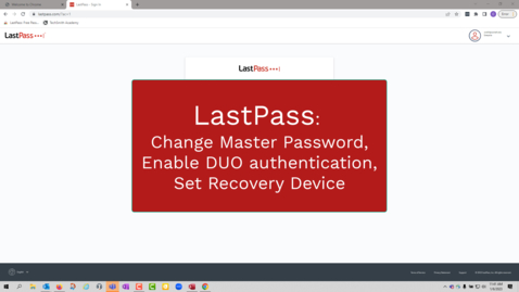 Thumbnail for entry LastPass - Change Master Password