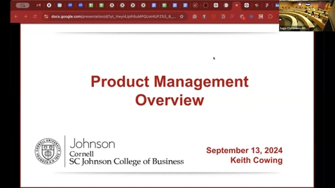 Thumbnail for &quot;Product Management Overview&quot; with Keith Cowing