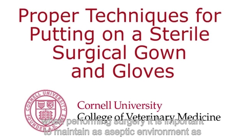Thumbnail for Sterile Gowning Procedure 2