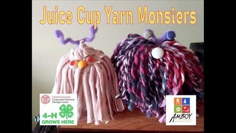 Thumbnail for entry CCE Oswego 4-H Juice Cup Yarn Monsters