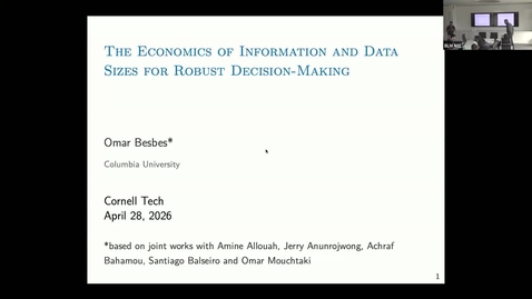 Thumbnail for ORIE Colloquium 04/28 - Omar Besbes -- OFFICIAL