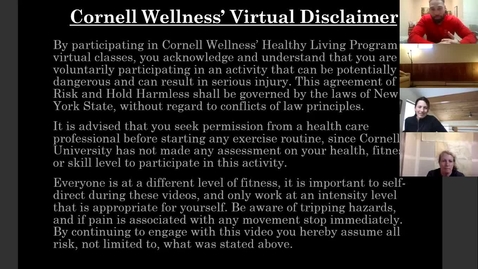 Thumbnail for Final Clip of Cornell Wellness Fall 2020 Bootcamp Class Series 2 Class #7