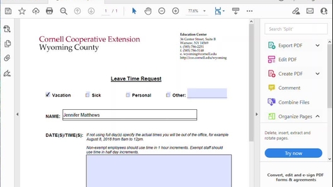 Thumbnail for Adobe Reader - create and sign form with password protected digital signature